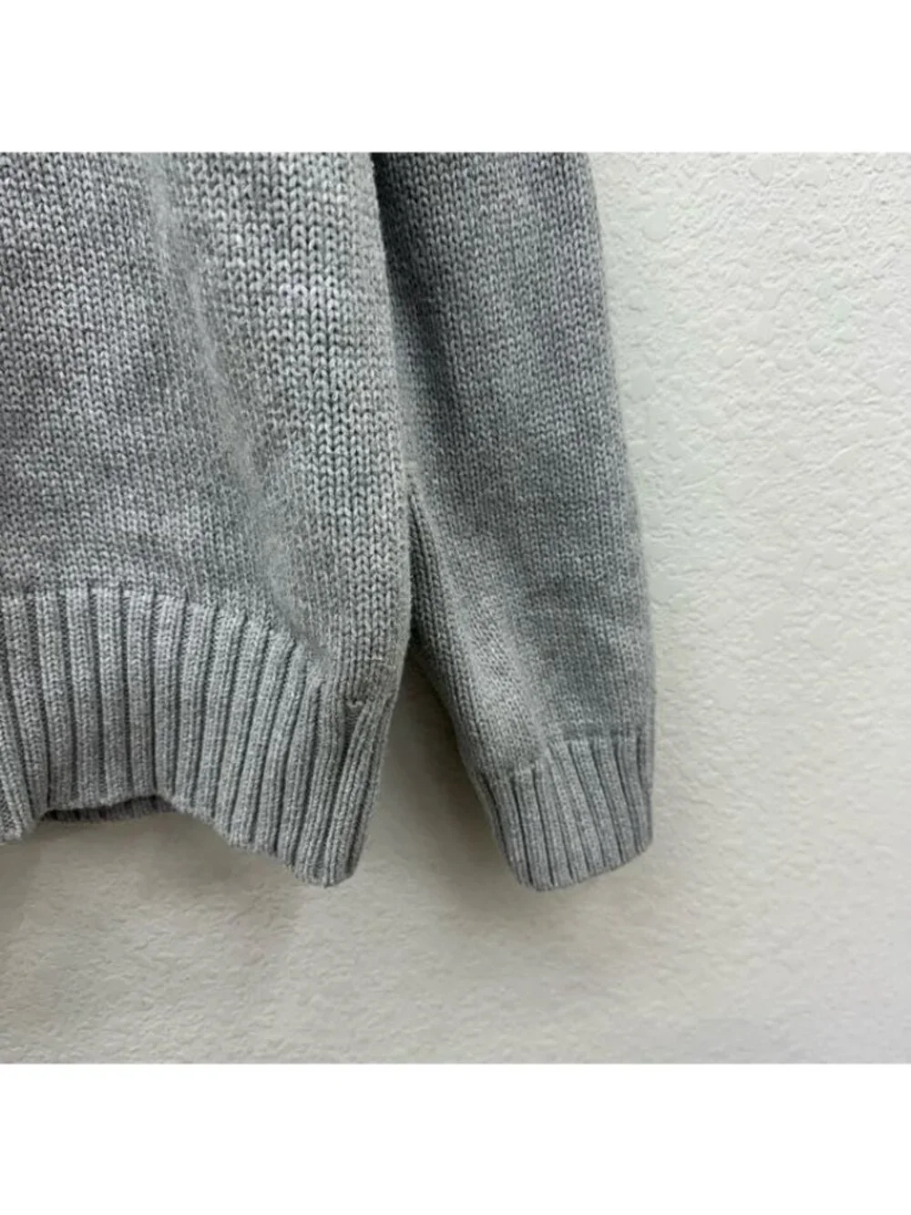 Polo Ralph Lauren Grey Shawl Collar Spellout Letterman Cotton Sweater Mens XL